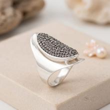 Сребърен пръстен с кристали от Sw® Elliana Steel Сребърен пръстен с кристали от Sw® Elliana Steel