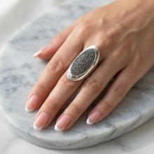 Сребърен пръстен с кристали от Sw® Elliana Steel Сребърен пръстен с кристали от Sw® Elliana Steel