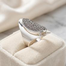 Сребърен пръстен с кристали от Sw® Elliana Steel Сребърен пръстен с кристали от Sw® Elliana Steel