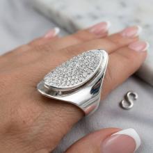 Сребърен пръстен с кристали от Sw® Elliana Crystal Сребърен пръстен с кристали от Sw® Elliana Crystal