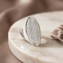 Сребърен пръстен с кристали от Sw® Elliana Crystal Сребърен пръстен с кристали от Sw® Elliana Crystal