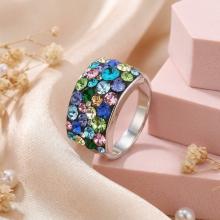 Сребърен Пръстен С Кристали От Sw® SP650 Multicolor