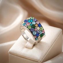 Сребърен Пръстен С Кристали От Sw® SP650 Multicolor