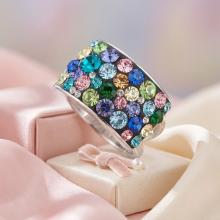 Сребърен Пръстен С Кристали От Sw® SP650 Multicolor