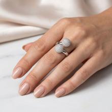 Сребърен пръстен Топка с кристали от Sw® Crystal