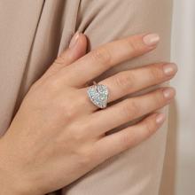 Сребърен пръстен с кристали от Sw® Leaf AB Crystal