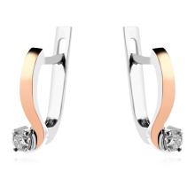 Сребърен Комплект обеци и пръстен със златен обков Сребърен Комплект обеци и пръстен със златен обков