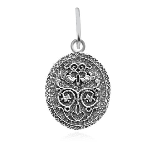 Медальон Св. Богородица – сребро 925 със златен обков 9K