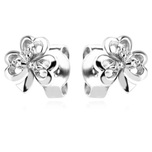 Сребърни обеци Детелинки