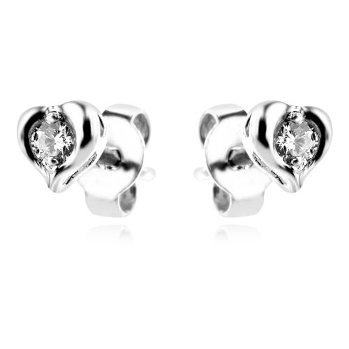 Сребърни обеци Сърца