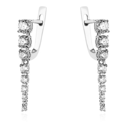 Сребърни обеци Crystal Motion