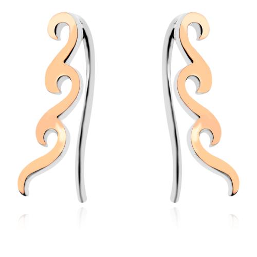 Сребърни обеци Kariana със златен обков