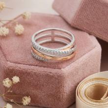 Сребърен пръстен Golden Elegance Сребърен пръстен Golden Elegance