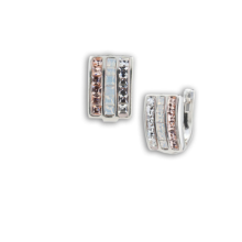 Сребърни обеци Monroe с кристали от Sw® Steel
