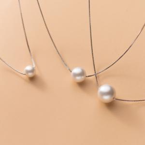 Сребърно колие Pearl -10мм