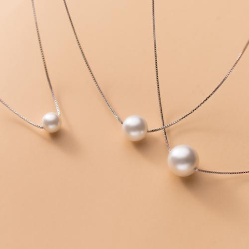 Сребърно колие Pearl -10мм