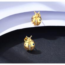 Сребърни Обеци Калинки с цветни циркони