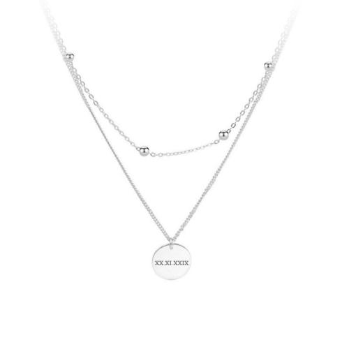Сребърно колие Double Choker