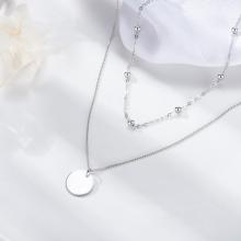 Сребърно колие Double Choker