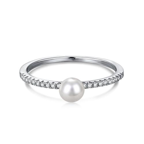  Сребърен пръстен с перла