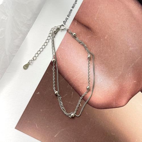 Сребърна гривна Double Layer