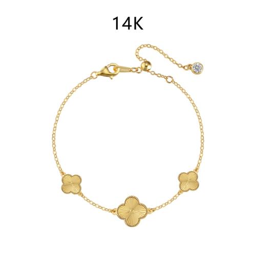 Сребърна гривна Диамантени детелини