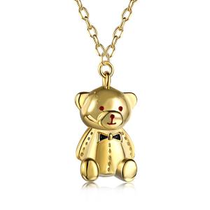 Сребърно колие Mr. Bear