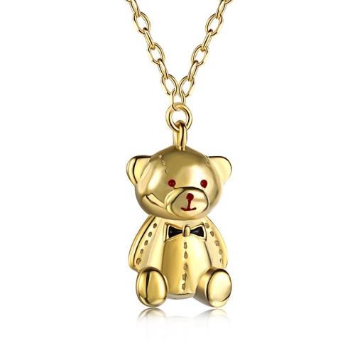 Сребърно колие Mr. Bear
