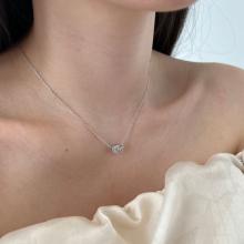 Сребърно колие Cute hearts