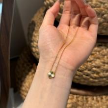 Сребърно колие Диамантена детелина