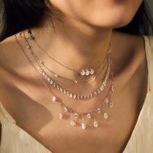 Сребърно колие с 3 циркона