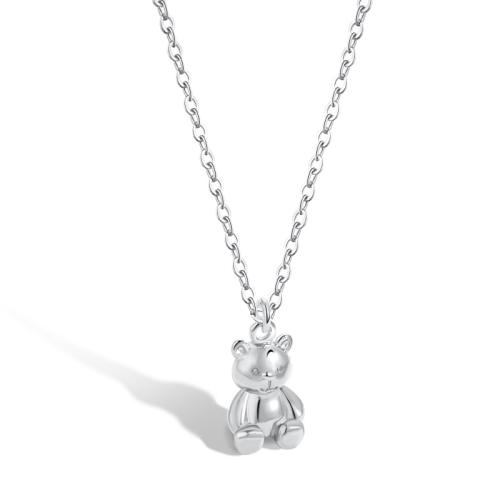 Сребърно колие Cute Bear