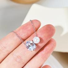 Сребърно колие Anabel