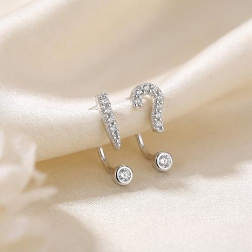 Сребърни обеци Препинателни знаци