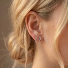 Сребърни обеци Препинателни знаци