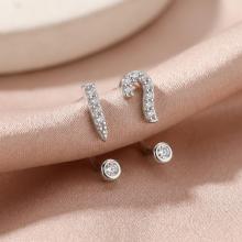 Сребърни обеци Препинателни знаци