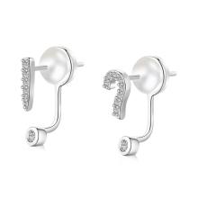 Сребърни обеци Препинателни знаци