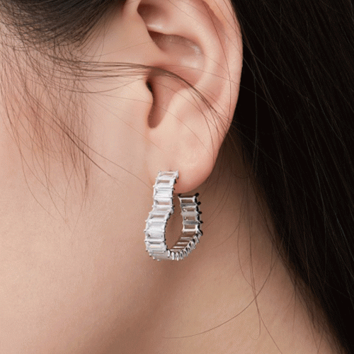 Сребърни обеци Royal Heart