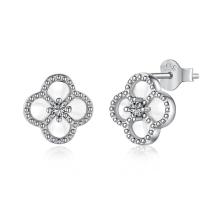 Сребърни обеци с черен оникс One Cleef