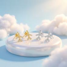 Сребърни обеци Пътешествие