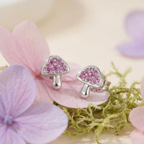 Сребърни обеци Гъбки