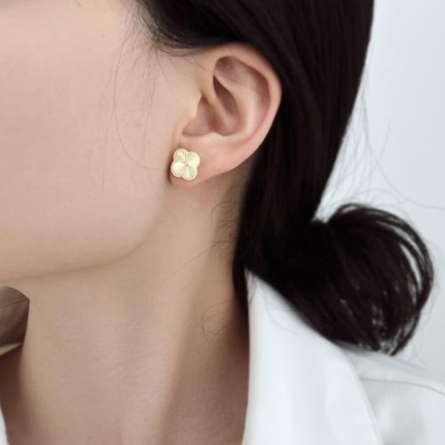 Сребърни обеци Диамантени детелини