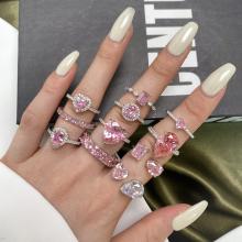 Сребърен пръстен Pink Love Affair