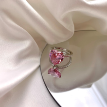 Сребърен пръстен Pink Love Affair