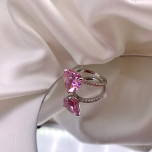 Сребърен пръстен Pink Love Affair