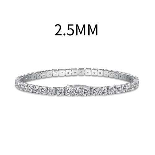 Тенис гривна с бели циркони 2,5мм