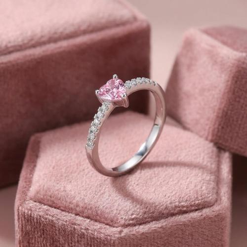  Сребърен пръстен Pink Love Story