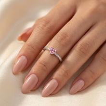 Сребърен пръстен Pink Love Story