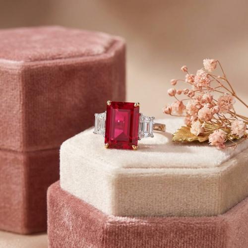 Сребърен пръстен Изящество Rubin