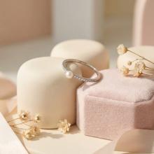 Сребърен пръстен с перла